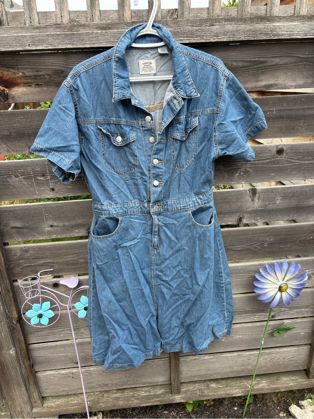 Levi Short-Sleeve Romper Dress
